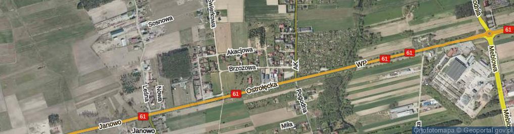 Zdjęcie satelitarne Brzozowa ul.